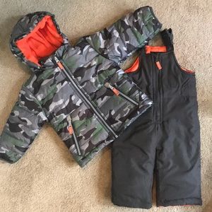 Baby boy snow suit set